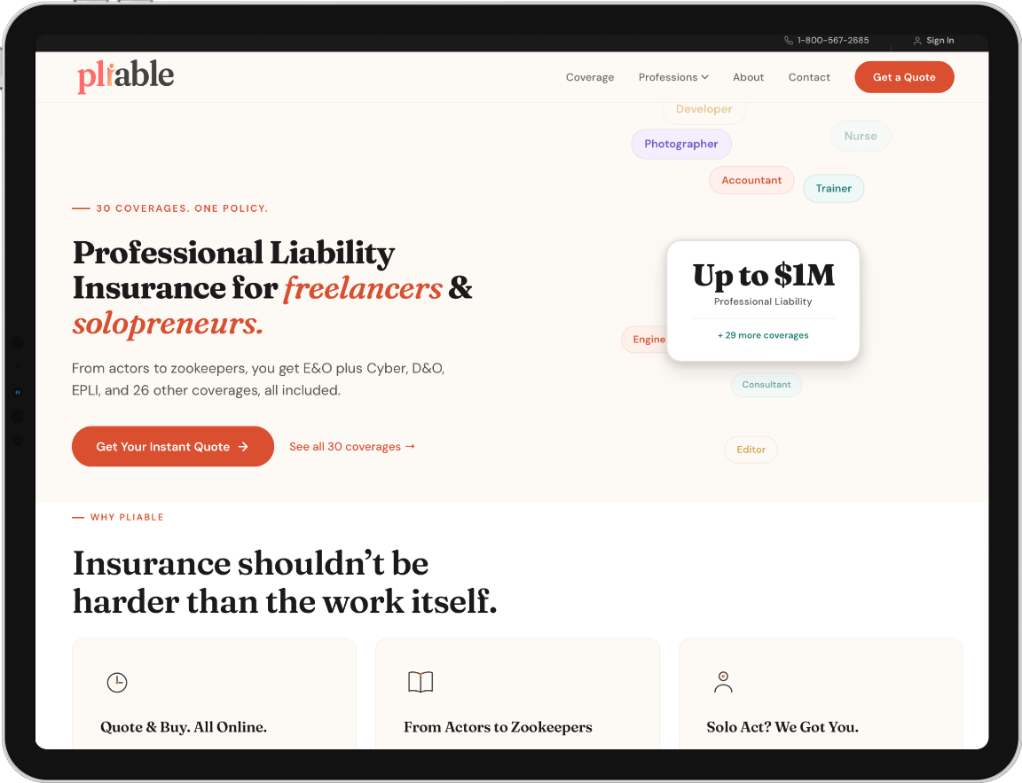 pliable professional liability insurance